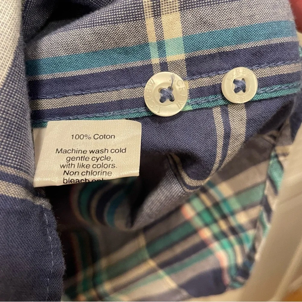 J. Crew Plaid Shirt - Blue/White/Pink